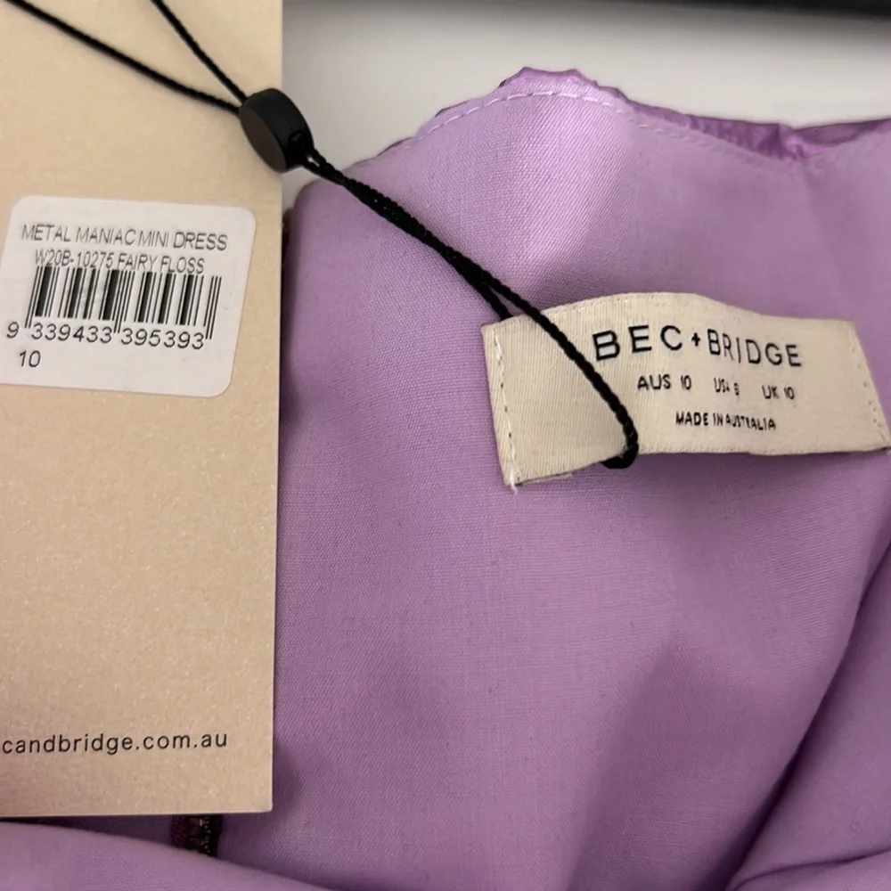 Bec + Bridge metal manic, mini dress. Color: fairy floss. - Picture 2 of 4